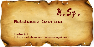 Mutshausz Szorina névjegykártya
